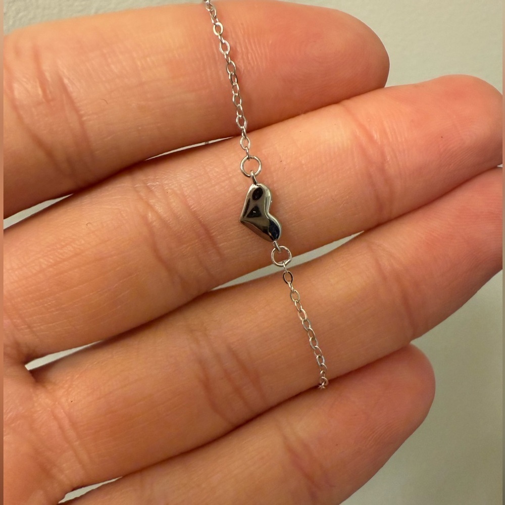 Chic 925 Sterling Silver Heart Bracelet - Picture 5 of 5